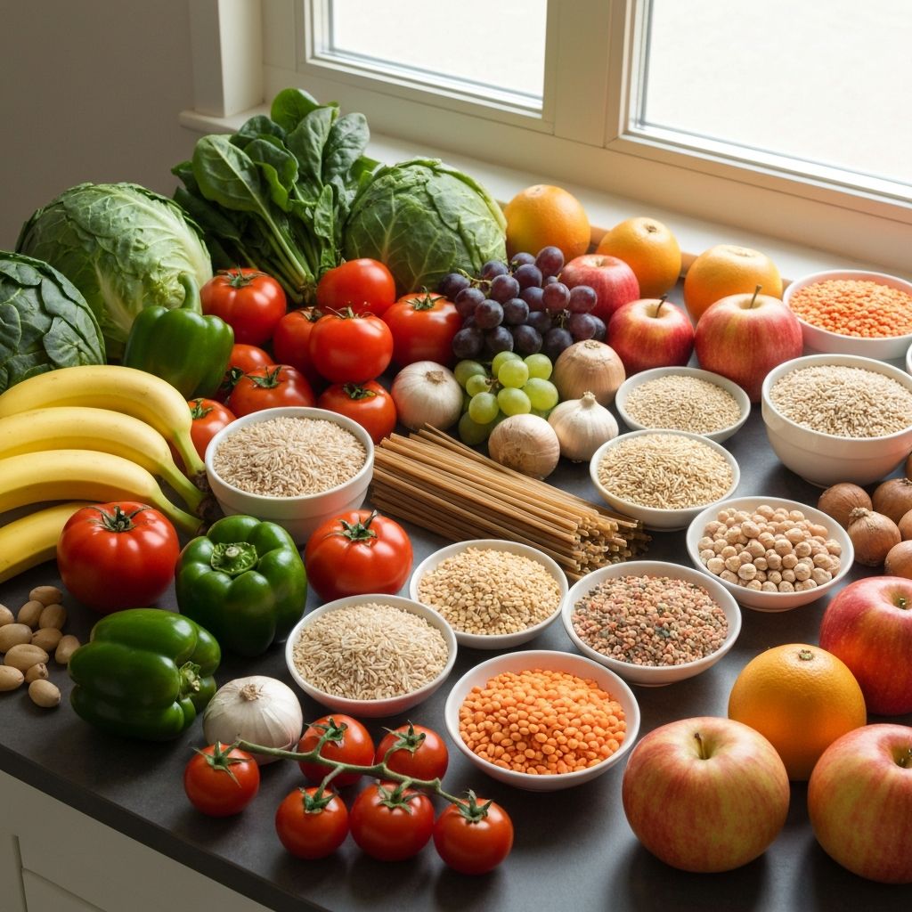 Različite grupe namirnica postavljene organizovano